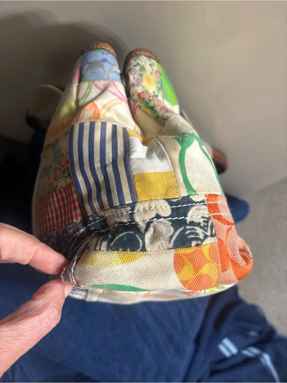 Coach Patchwork Canvas Tote Bag in Multi-Color Vintage